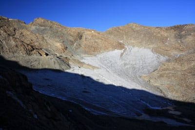Le glacier de Sarenne mi-ombre mi-soleil. © Cédric Colomban