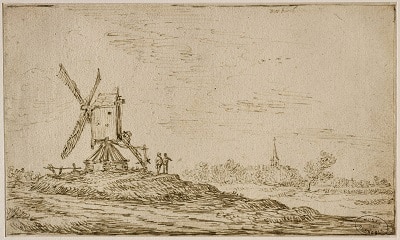 Van Goyen : paysage avec moulin.