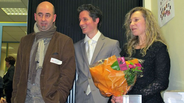 Remise du prix Pepit'Up de RhôneAlpes Pionnières à Muriel Beaudoing de Place Gre'net