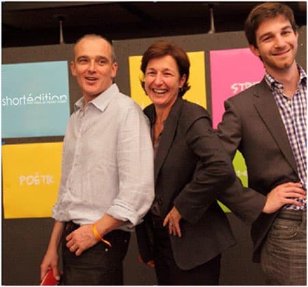 Christophe SIBIEUDE, Isabelle PLEPLÉ et Quentin PLEPLÉ, fondateurs Short Edition