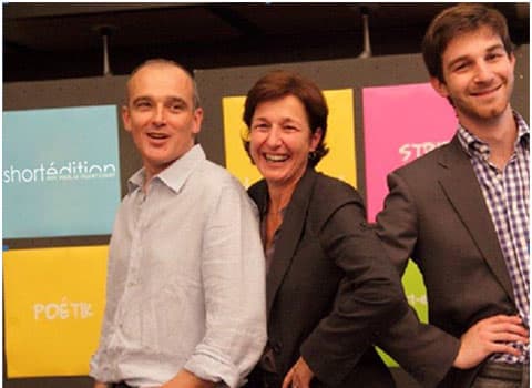 Christophe SIBIEUDE, Isabelle PLEPLÉ et Quentin PLEPLÉ, fondateurs Short Edition.