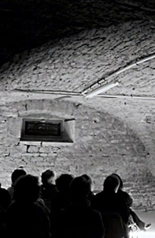 Public dans une cave