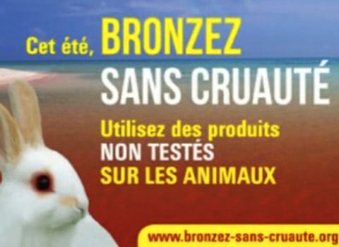 cosmétiques : Cet été, bronzez sans cruauté utilisez des produits non testés sur les animaux