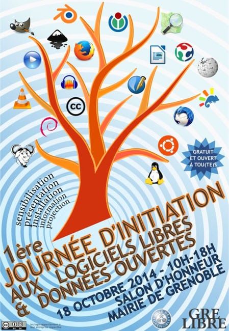 journée d'initiation aux logiciels libres ce samedi 18 octobre à la mairie de Grenoble Credit grelibre