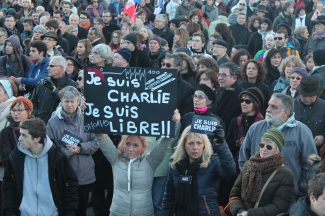 Marche citoyenne Charlie Hebdo à Grenoble
