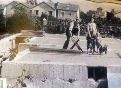 Construction de la cité-jardins du Rondeau en 1920, sur l'actuel emplacement du quartier Mistral à Grenoble.