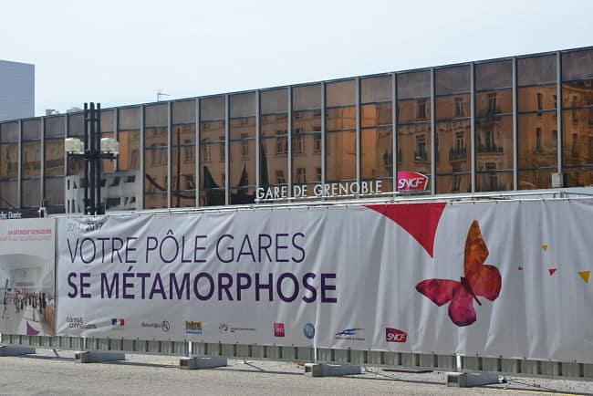 Les travaux de la nouvelle gare de Grenoble. © Sidonie Hadoux