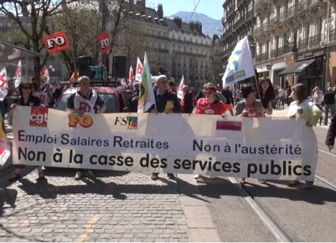 Manifestation contre l'austérité © Joel Kermabon - placegrenet.fr