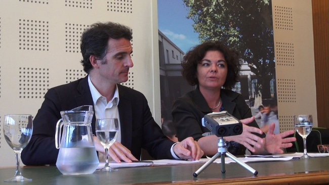 Éric Piolle, maire de Grenoble et Corinne Bernard, adjointe à la culture