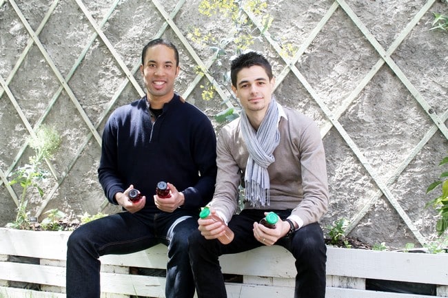 Maewan Melguen et Sébastien Napol, co-fondateurs de la marque de jus "Origin" © Origin