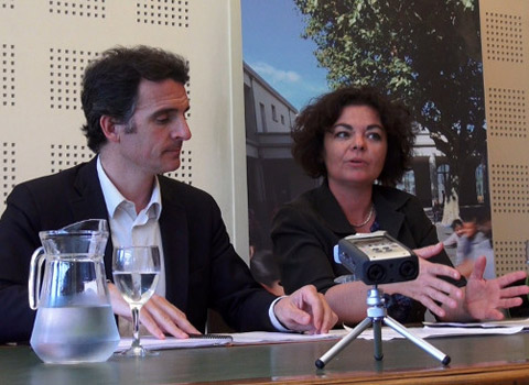 Éric Piolle, maire de Grenoble et Corinne Bernard, adjointe à la culture - © Joël Kermabon - placegrenet.fr