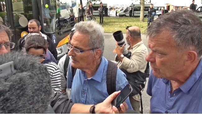 De gauche à droite : Jo Briant (Cisem), Yvon Sellier (Patate Chaude)