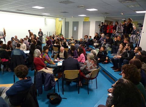Troisième rencontre du cycle "Pour Comprendre", organisé par "Villeneuve Debout", vendredi 20 novembre 2015. © Séverine Cattiaux - placegrenet.fr