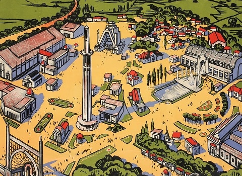 Affiche Chemins de fer Lyon Méditerranée. Exposition internationale de la Houille blanche et du Tourisme, maioctobre 1925, signée Roger Broders, Paris 1925, coll. Musée dauphinois