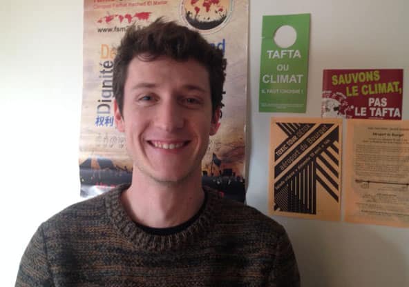 Johan Tyszler chargé de campagne Collectif STOP TAFTA