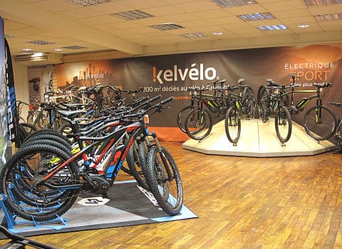Une partie du magasin Kelvélo à Saint-Martin-d'Hères.