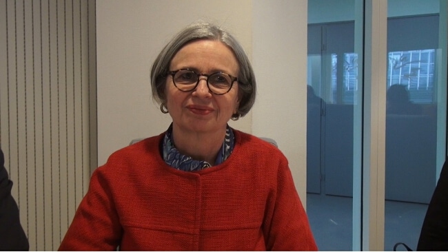 Mireille d'Ornano lors du conseil métropolitain du Conseil métropolitain du 29 janvier 2016 durant lequel a été adoptée la mise en place d'un dispositif d'aides directes aux commerçants. © Joël Kermabon - Place Gre'net.