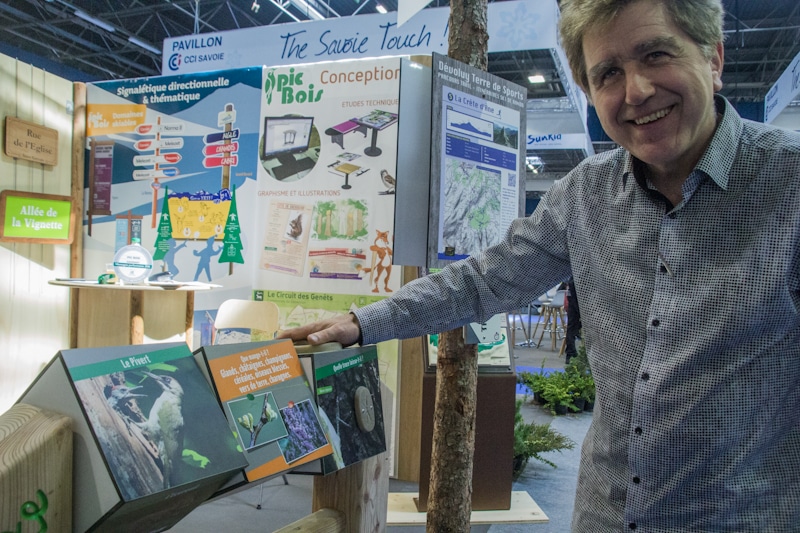 Bruno Chataignon, fondateur et dirigeant du groupe Pic Bois. Mountain Planet 2016, Grenoble. © Yuliya Ruzhechka - Place Gre'Net