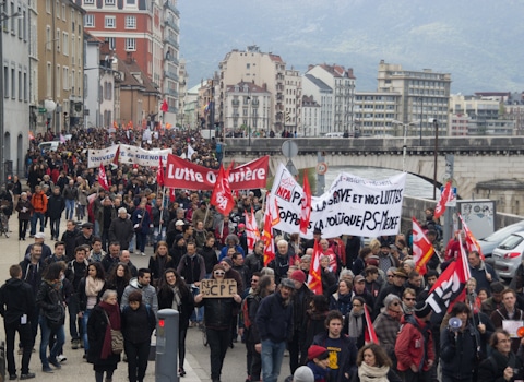 Manifestation contre la loi El Khomri, 9 avril 2016. © Yuliya Ruzhechka - www.placegrenet.fr