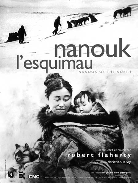 Affiche du film "Nanouk l'esquimau", sorti sur les écrans en 1922.