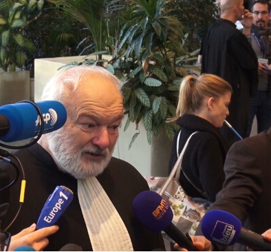 Me Bernard Ripert lors du procès de la rixe d'Échirolles. © Joël Kermabon - Place Gre'net