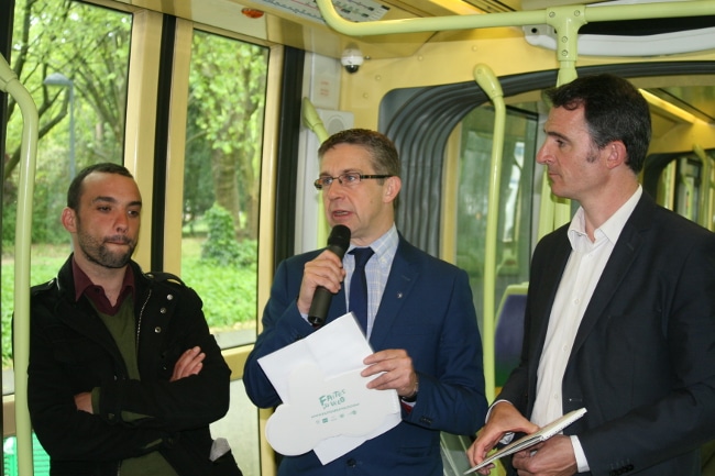 Christophe Ferrari lors de la présentation de « Faites du vélo ». © Joël Kermabon - Place Gre'net