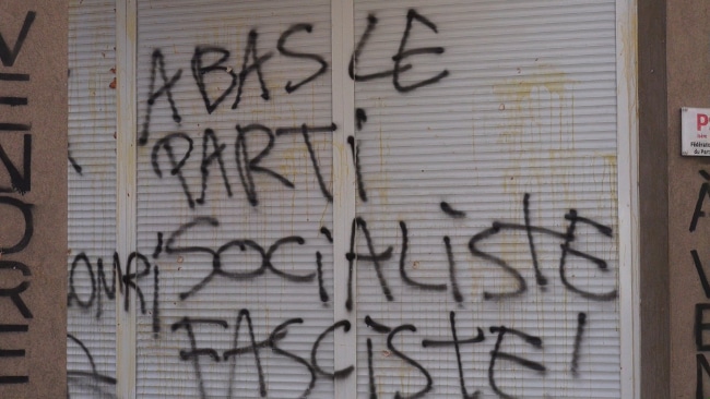 Le siège du parti avait déjà subi des dégradations. © Joël Kermabon - Place Gre'net