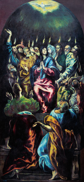 El Greco, La Pentecôte, vers 1600, Huile sur toile, 275 cm x 127 cm © Madrid, Museo Nacional del Prado
