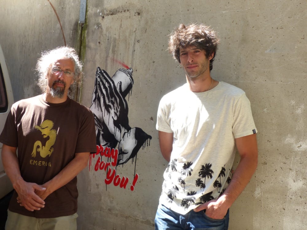 Jérôme Catz et Quentin Hugard du centre d'art Spacejunk. © Alexandra Moullec