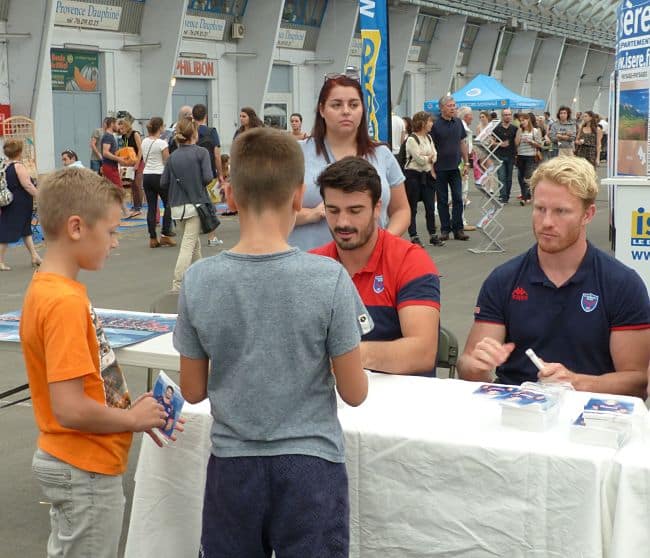 Mathias Marie et Henry Vanderglas du FCG Rugby. © Alexandra Moullec