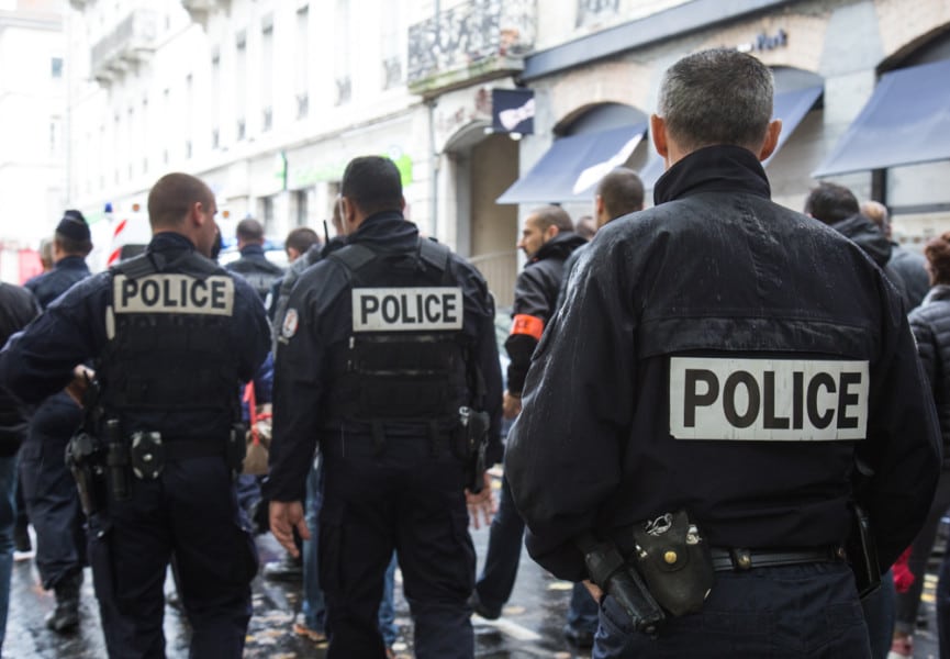 Manifestation de policiers grenoblois. 26 Octobre 2016. © Yuliya Ruzhechka - Place Gre'Net