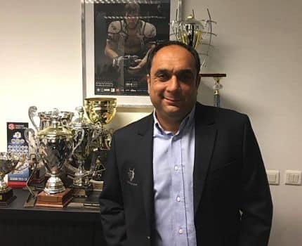 Jacques Reboh, président des Brûleurs de Loups, le club de hockey sur glace de Grenoble. Il est aussi PDG du groupe AGDA Immobilier. © Fabien Baldino