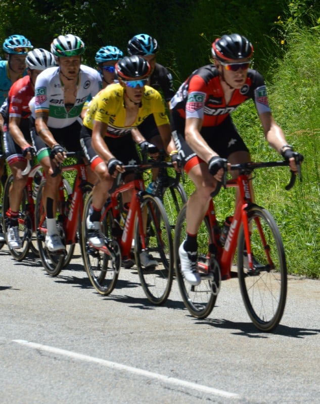Richie Porte, ici avec le maillot jaune, lors du critérium du Dauphiné 2017. © Laurent Genin