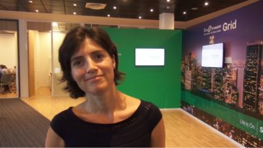 Christel Heydemann, présidente de Schneider Electric France, lors de l'inauguration du Technopole. © Joël Kermabon - Place Gre'net
