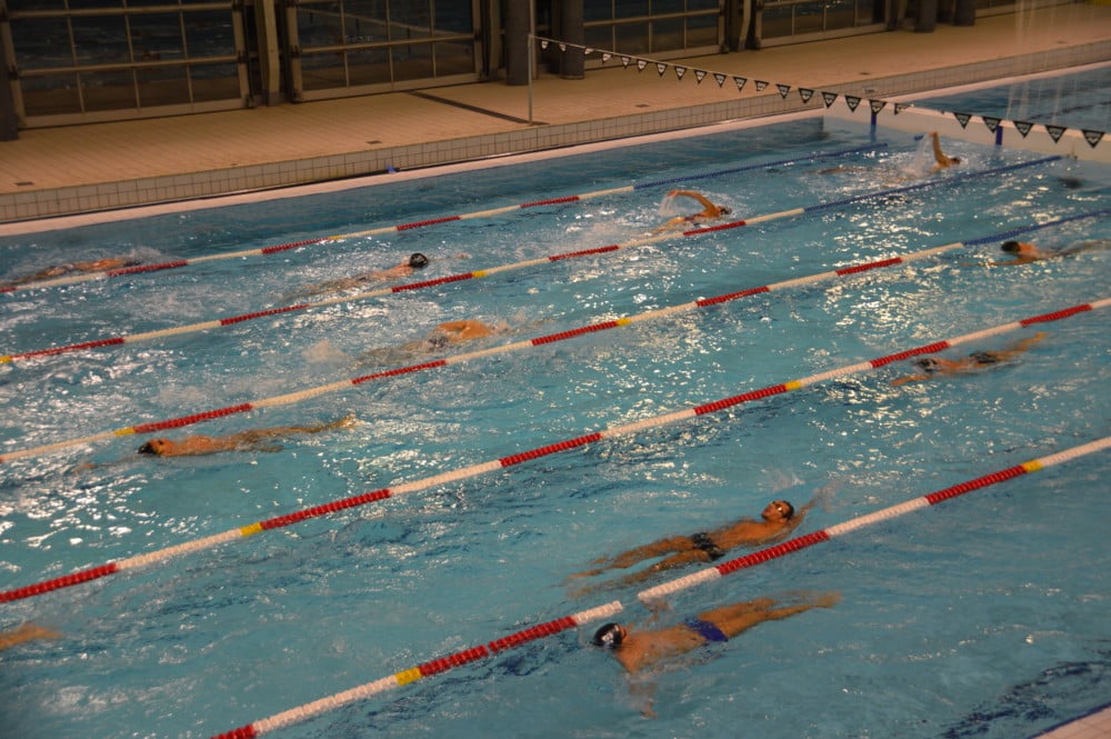 Avant l’Open des Alpes de natation les 4 et 5 novembre, zoom sur le NC Alp'38 qui permet à ses nageurs de s’inscrire dans un double projet sport et études.Les nageurs du NC Alp'38 à l'entraînement à la piscine du campus le 31 octobre 2017. © Laurent Genin