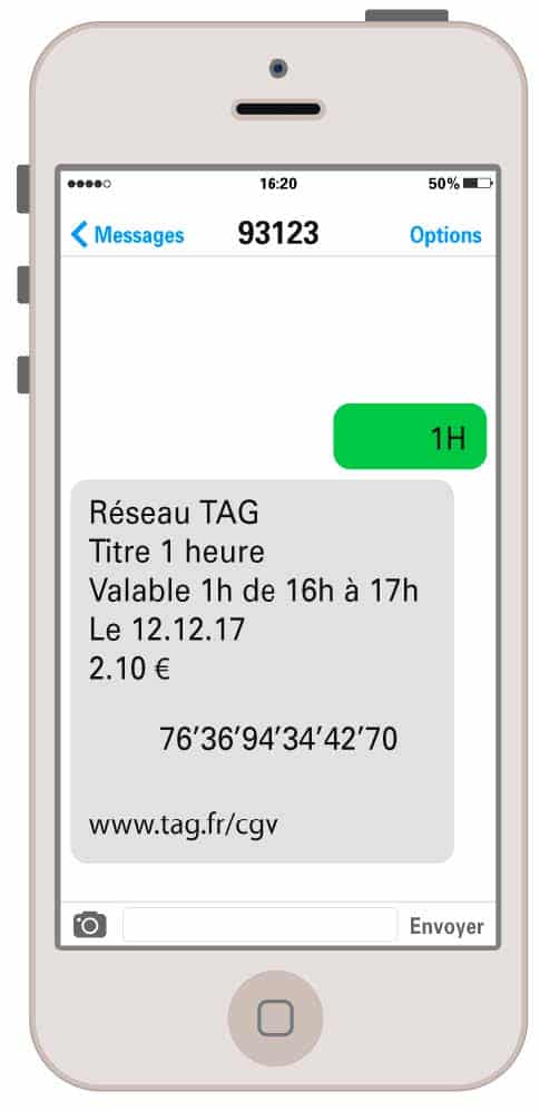 En retour l'usager reçoit un SMS valant titre de transport. © Média Conseil Presse