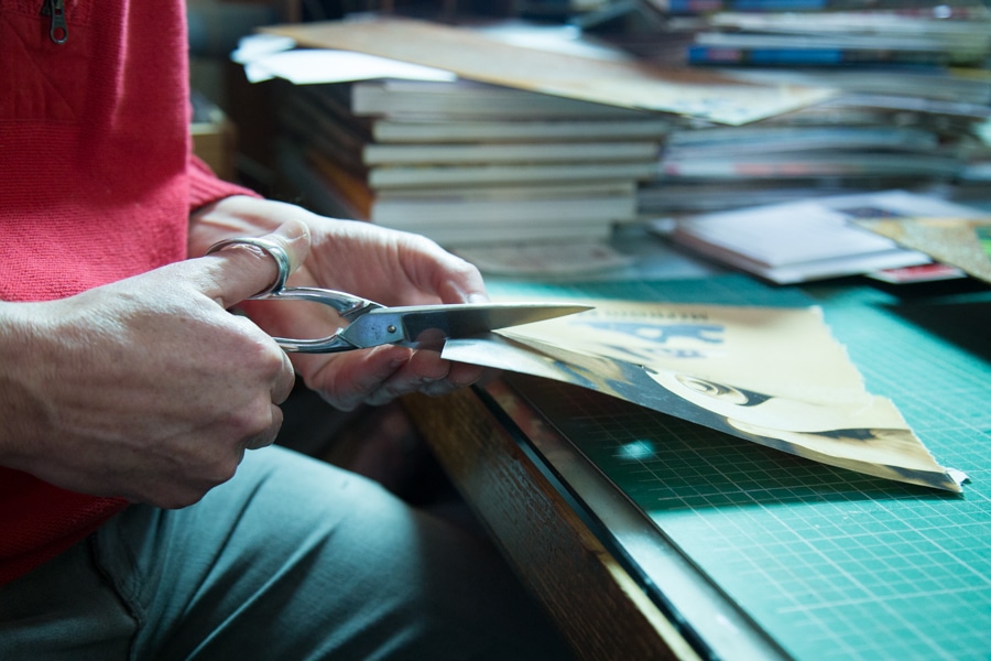 Artiste Luc Quinton dans son atelier. © Yuliya Ruzhechka - Place Gre'net