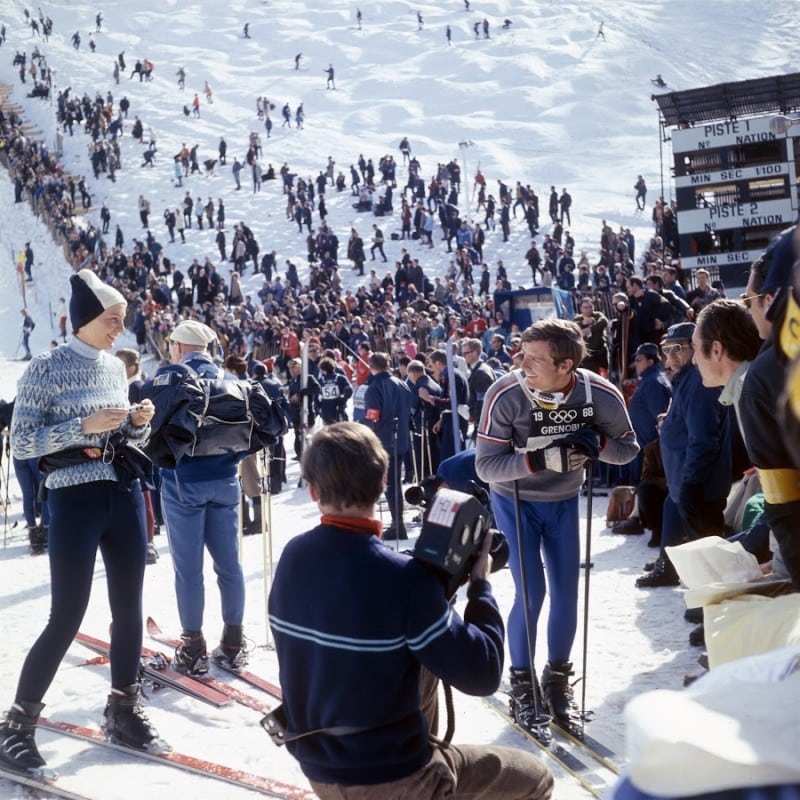 Jean-Claude Killy à Chamrousse lors des Jeux olympiques de Grenoble en 1968. © Chamrousse