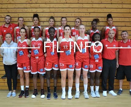 Les joueuses et le staff du Basket Club La Tronche-Meylan lors de la saison 2017-2018. © BCTM