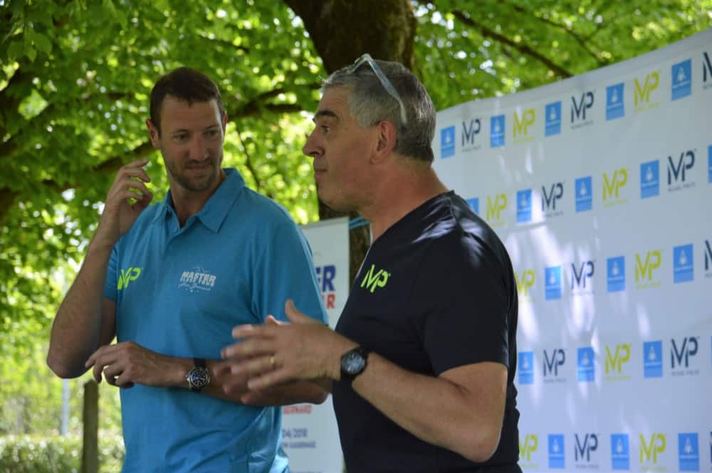 Le président Jean-Jacques Falcou n'a pas caché sa joie d'accueillir le double champion olympique. © Laurent Genin