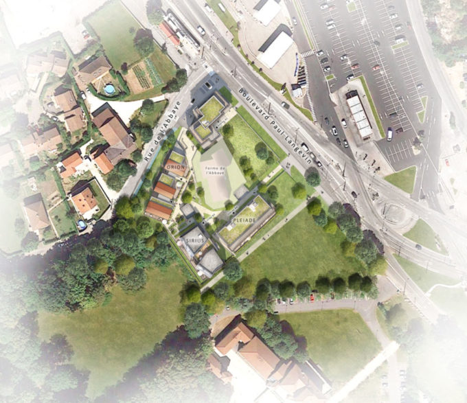 Plan de masse du projet Îlot Drac ouest. © AKTIS Architecture & Urbanisme, tous droits réservés