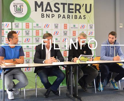 Conférence de presse de présentation du Master'U, tournoi international de tennis universitaire à Seyssins, 31 octobre 2018.