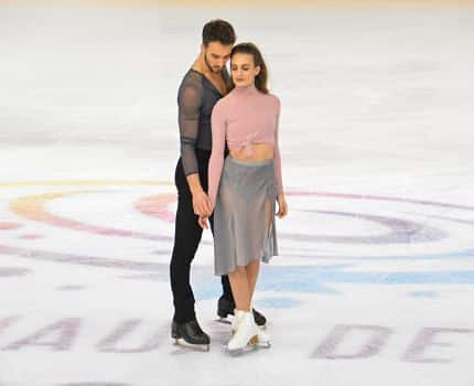 Gabriella Papadakis-Guillaume Cizeron lors des Internationaux de France de patinage le 24 novembre 2018. © Laurent Genin