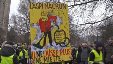 Près de 1 500 personnes ont participé à la manifestation organisée par les gilets jaunes dans Grenoble ce 12 janvier, acte IX du mouvement© Joël Kermabon - Place Gre'net