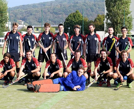 Equipe du Hockey club de Grenoble, hockey sur gazon. © Jocelyne Mangin