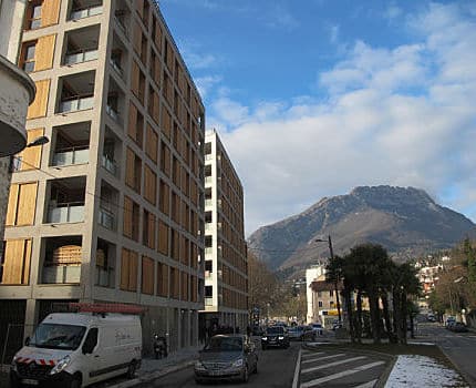 Inauguration des deux premiers immeubles de l'îlot Peugeot, l'un des secteurs du quartier Esplanade en cours de requalification, samedi 26 janvier 2019 © Séverine Cattiaux - Place Gre'net
