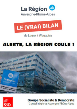 "Alerte, la région coule !" L'un des deux fascicules publiés par le groupe Socialiste et démocrate. © S&D