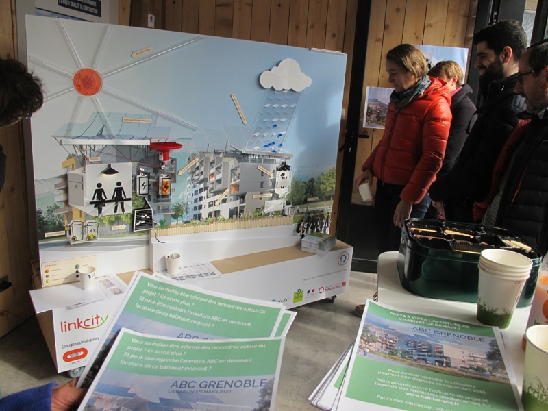 Visite de l'immeuble innovant ABC Grenoble en cours de construction mars 2019 © Séverine Cattiaux -placegrenet.fr