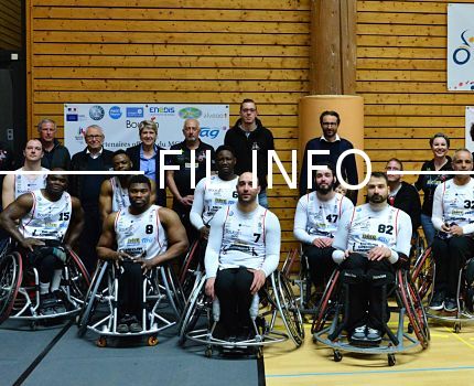 Joueurs du Meylan Grenoble handibasket, en mars 2019. © Meylan Grenoble handibasket