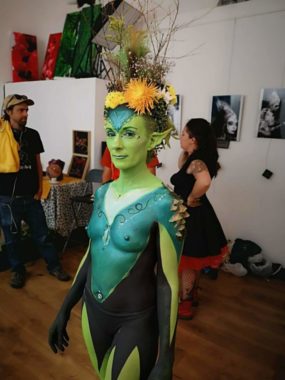 Samedi 8 juin, l'association Kraken'roll organisait la présentation de son exposition de bodypainting « Possibles Futurs - Bodypainting d'anticipation ».